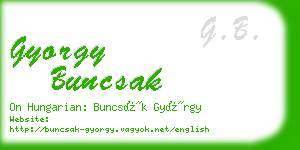 gyorgy buncsak business card